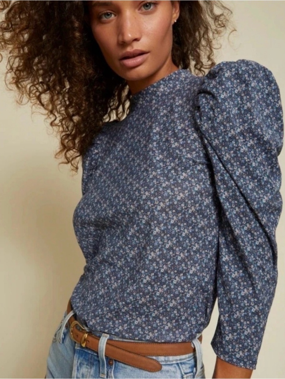 Nation LTD Blue Patterned Blouse